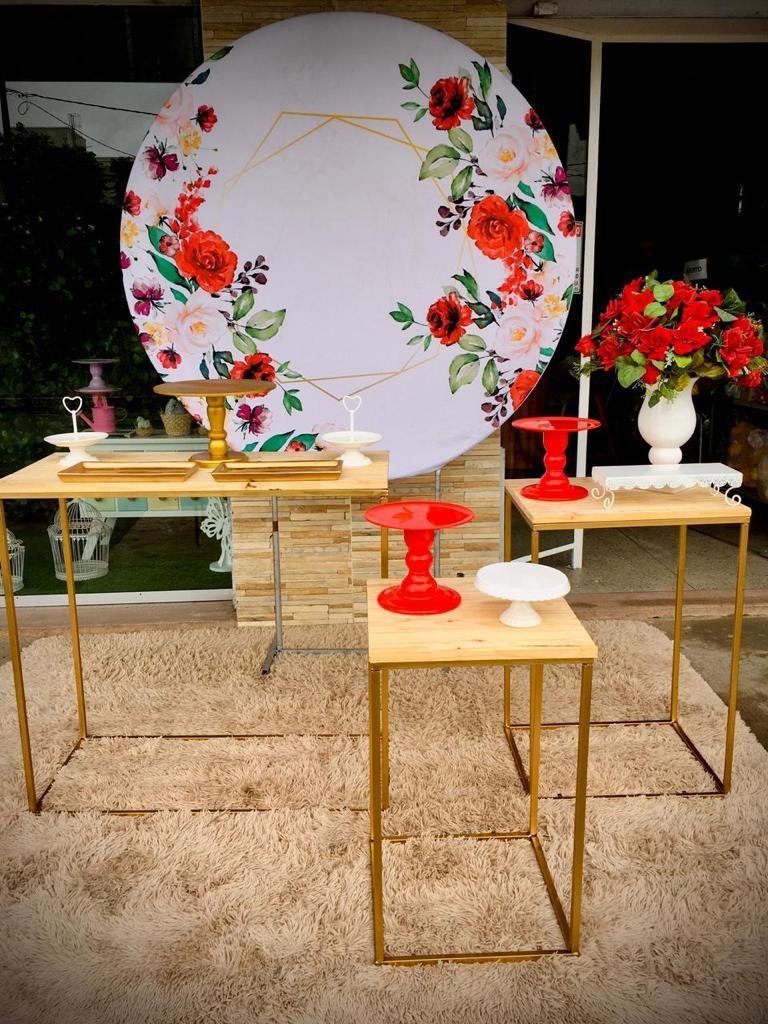 Floral Vermelho - Boutique festa locações 