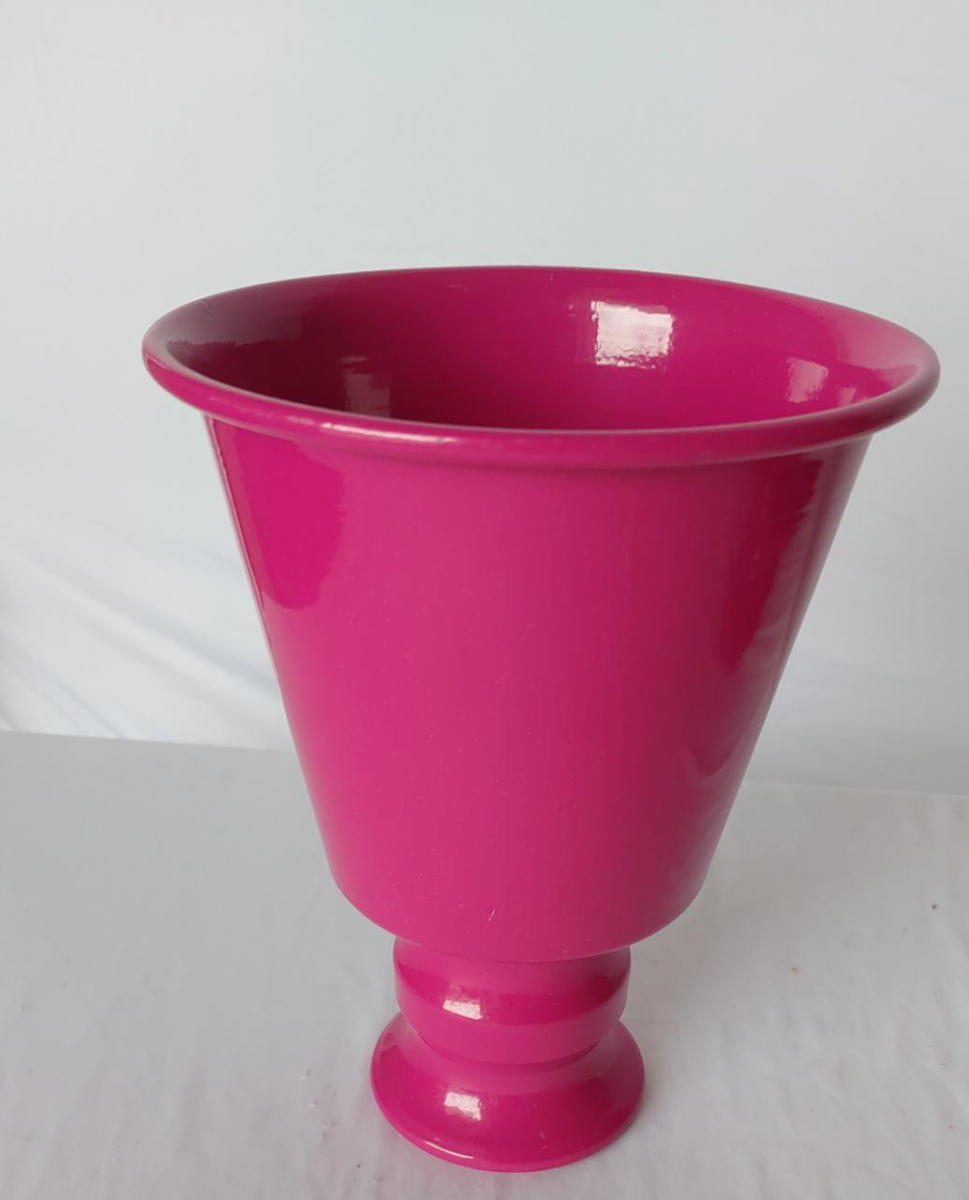 Vaso Rosa Pink Alumínio P - Boutique festa locações 