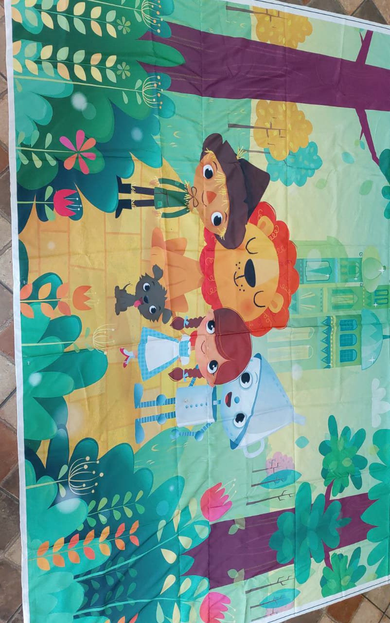 Painel   Retangular Pintado O Mágico de Oz - Boutique festa locações 