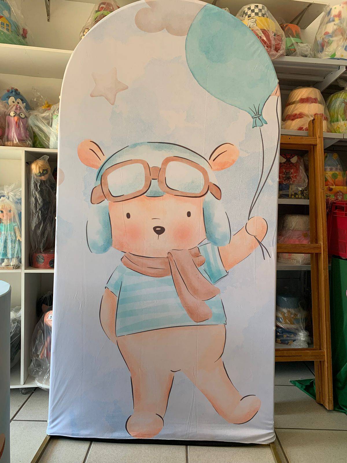Painel Urso Baloeiro /Urso Aviador - Boutique festa locações 