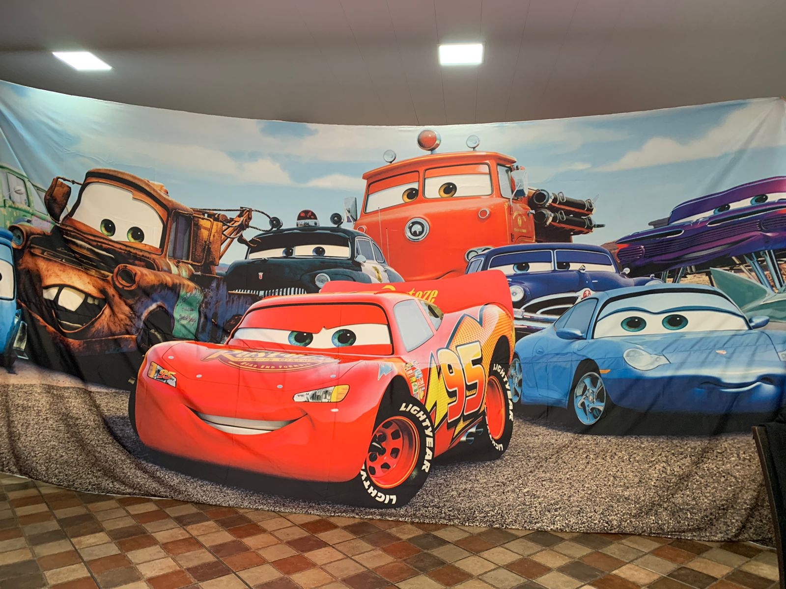 Painel Retangular Carros - Boutique festa locações 