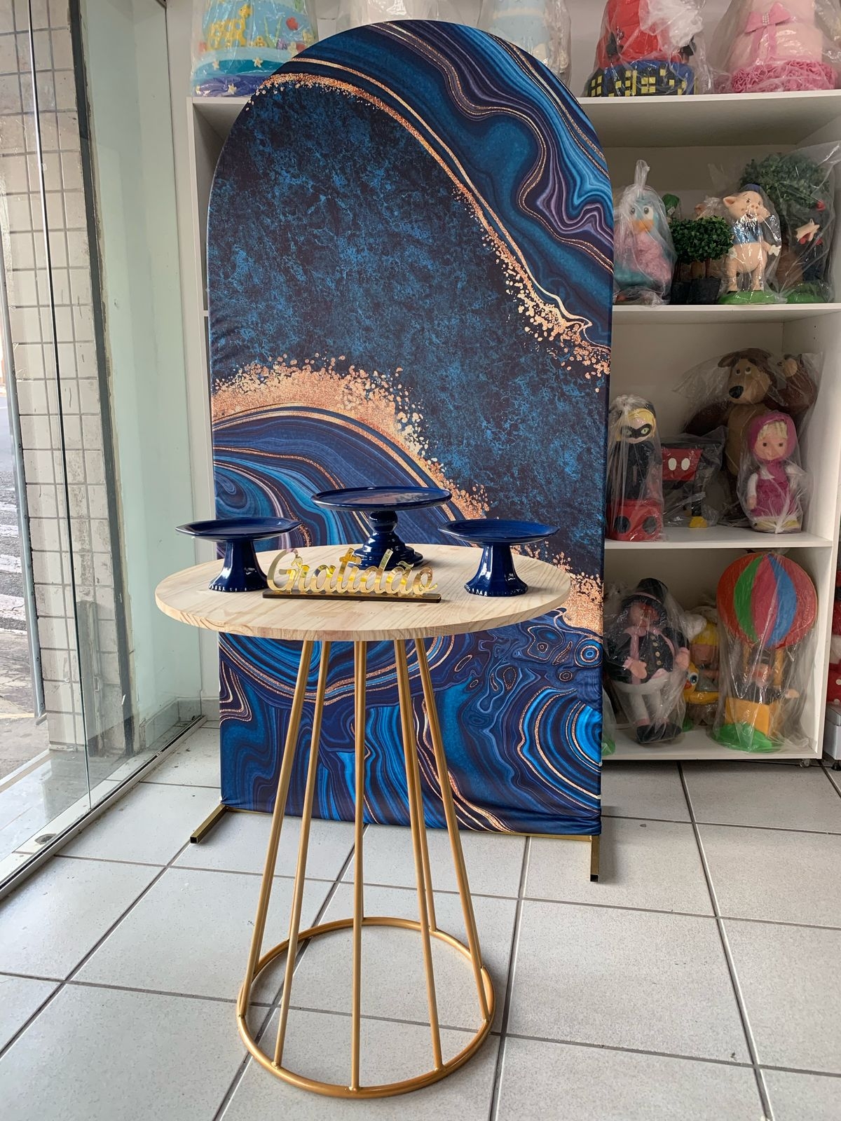 Adulto Azul E Dourado - Boutique festa locações 