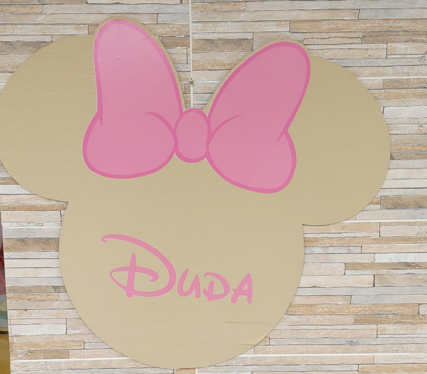 Elipse Mdf Minnie Rosa - Boutique festa locações 