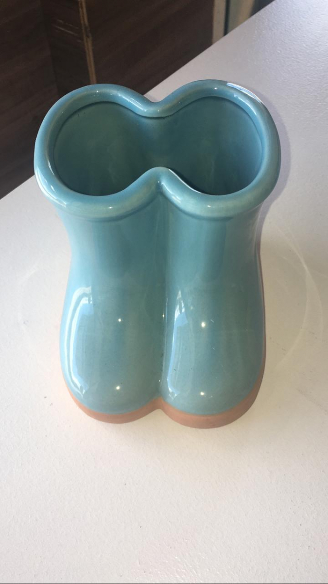 Botinha Azul Esverdeada Porcelana - Boutique festa locações 