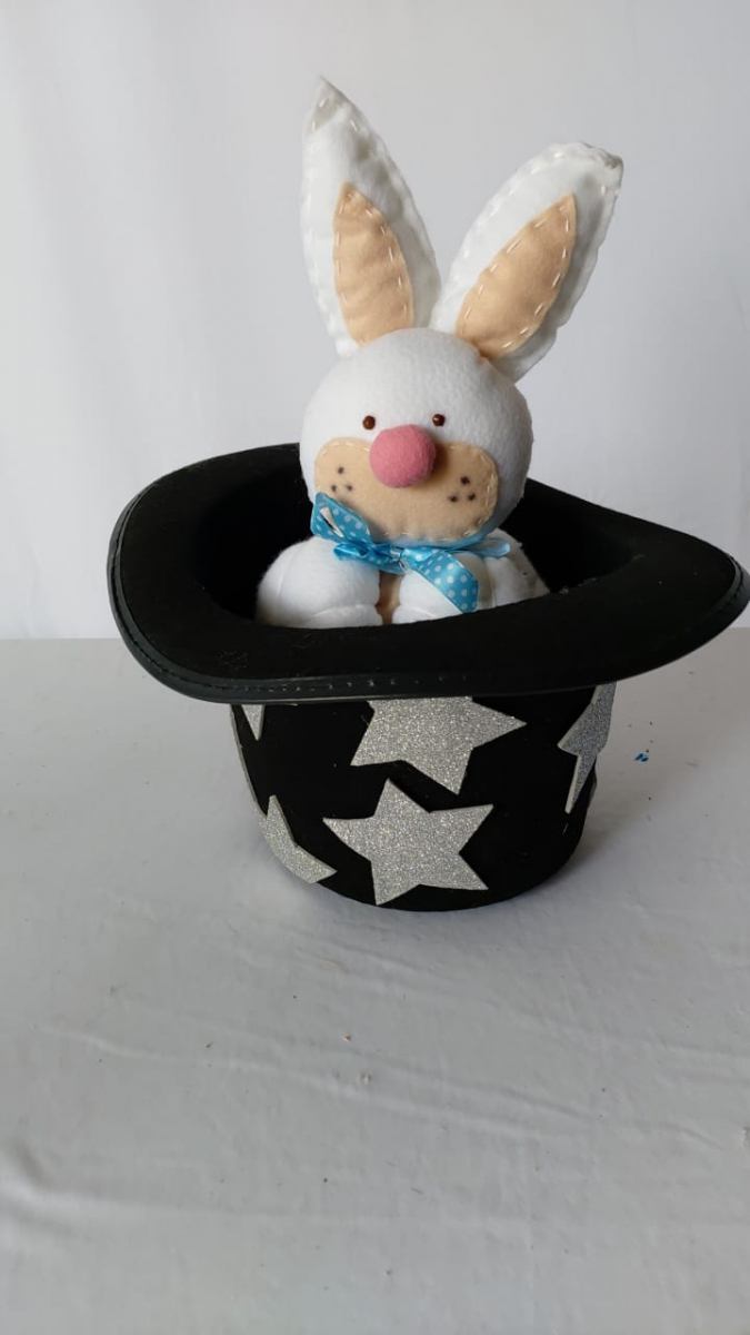 Cartola Preta Circo C/ Coelho - Boutique festa locações 