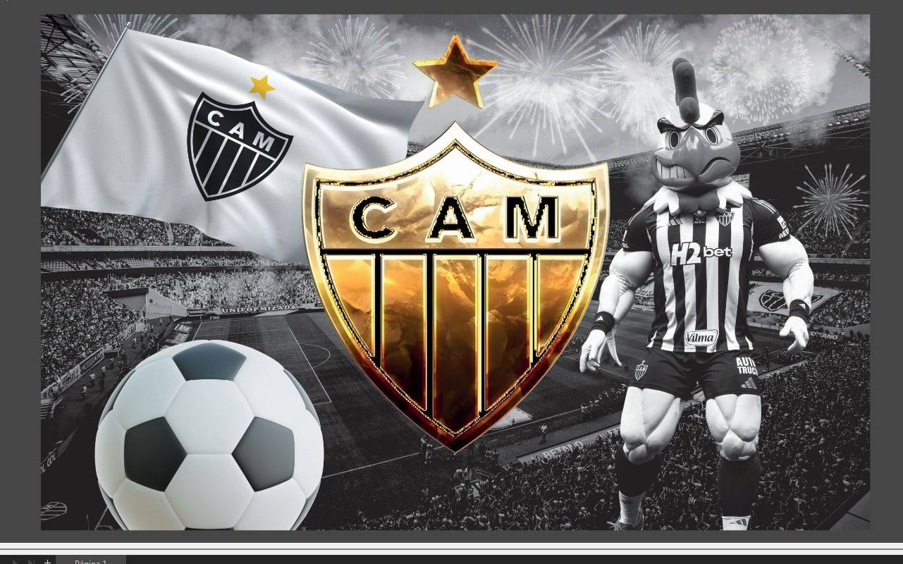 Painel Retangular Atlético Mineiro / Galo - Boutique festa locações 