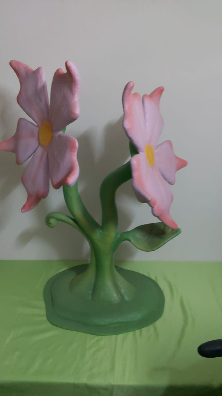 Flor de Fibra Lilás Jardim - Boutique festa locações 
