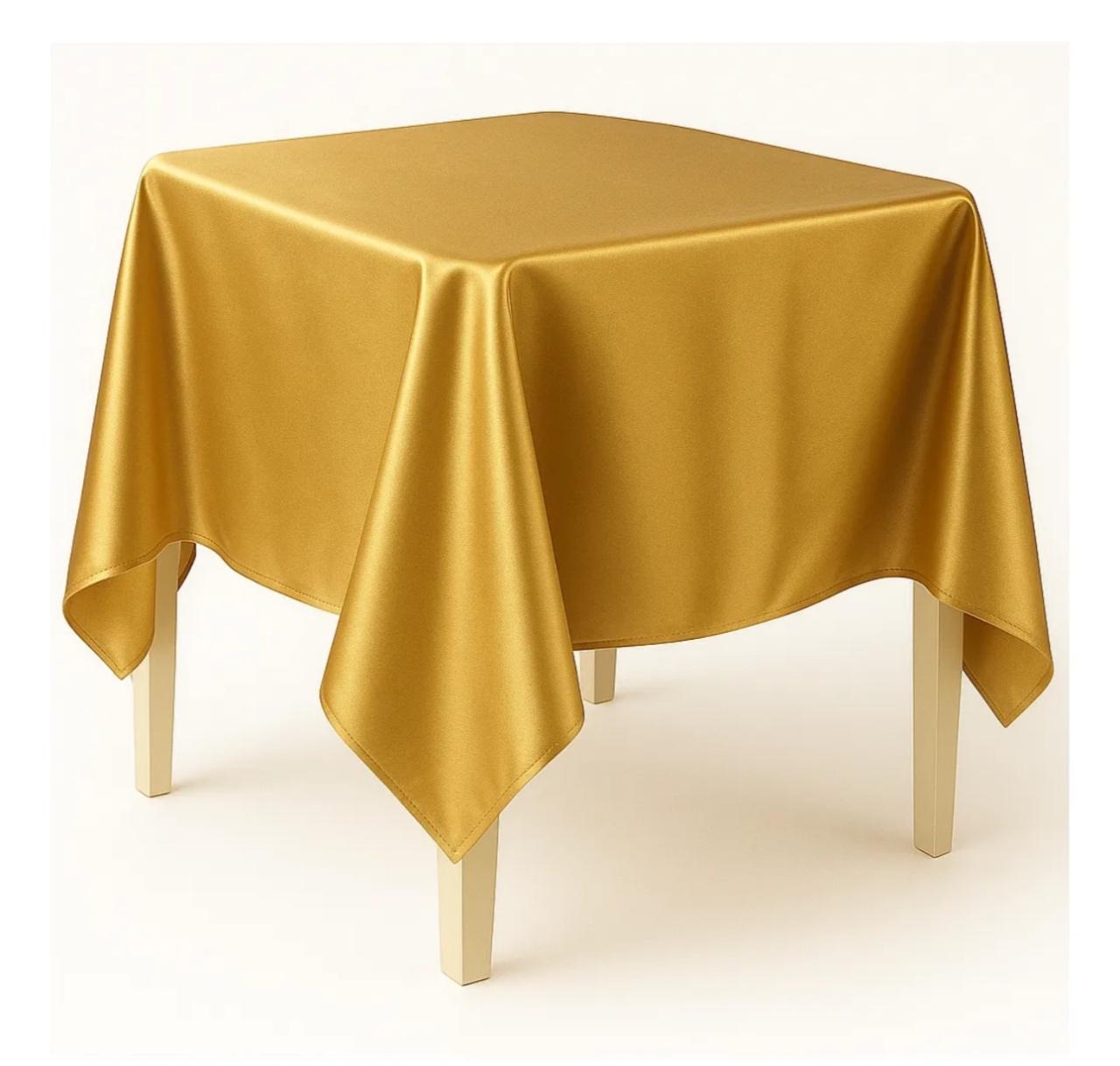 Forro Quadrado 1,50 X 1,50 Dourado Cetim - Boutique festa locações 