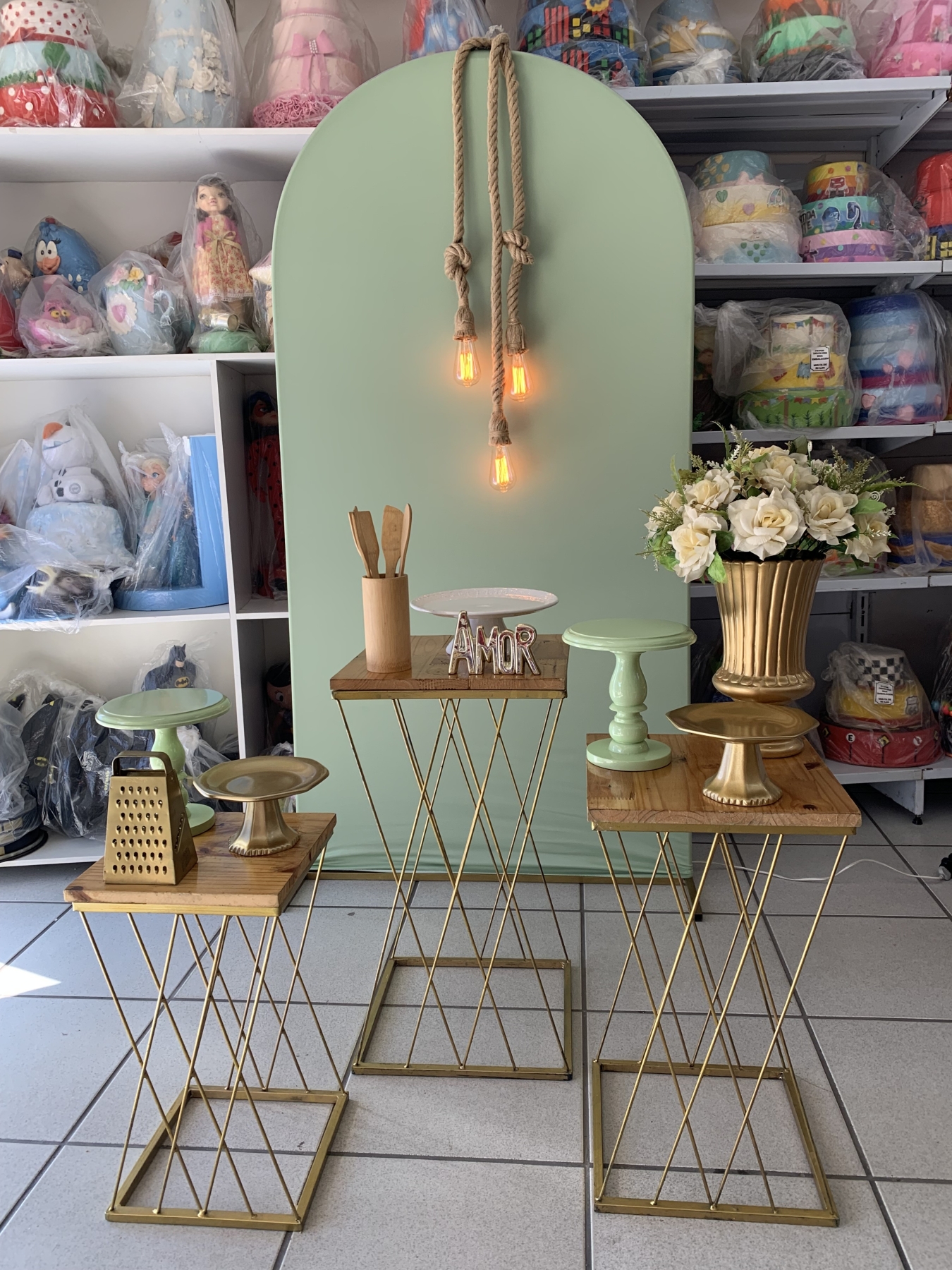 Chá de Panela Verde - Boutique festa locações 