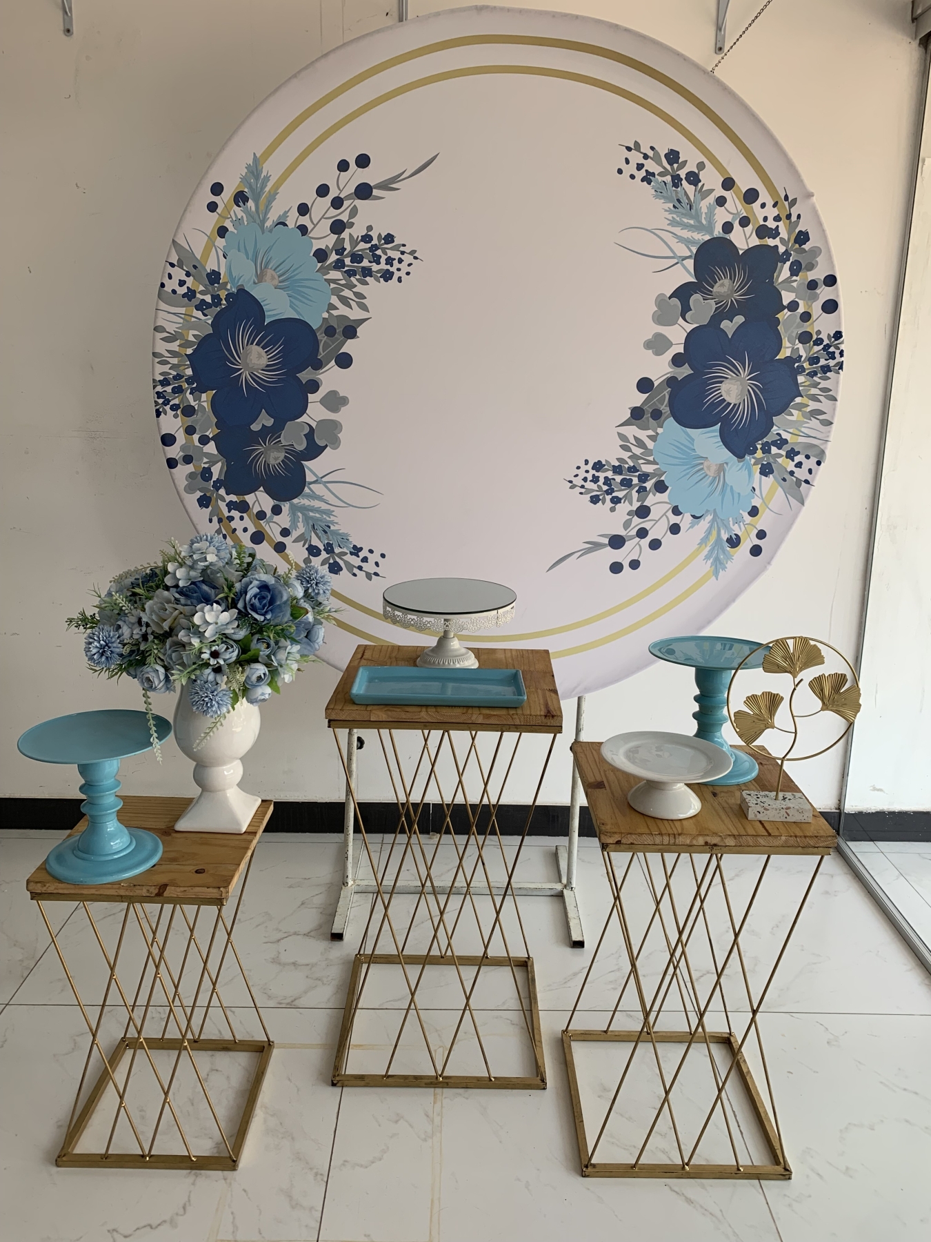 Adulto Floral Azul - Boutique festa locações 