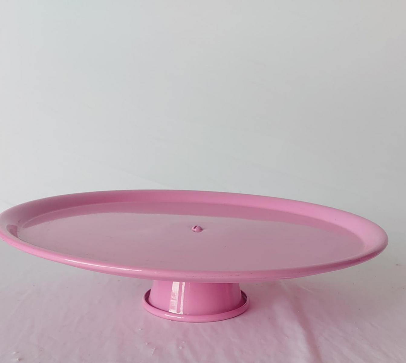 Bandeja Rosa Alumínio G - Boutique festa locações 