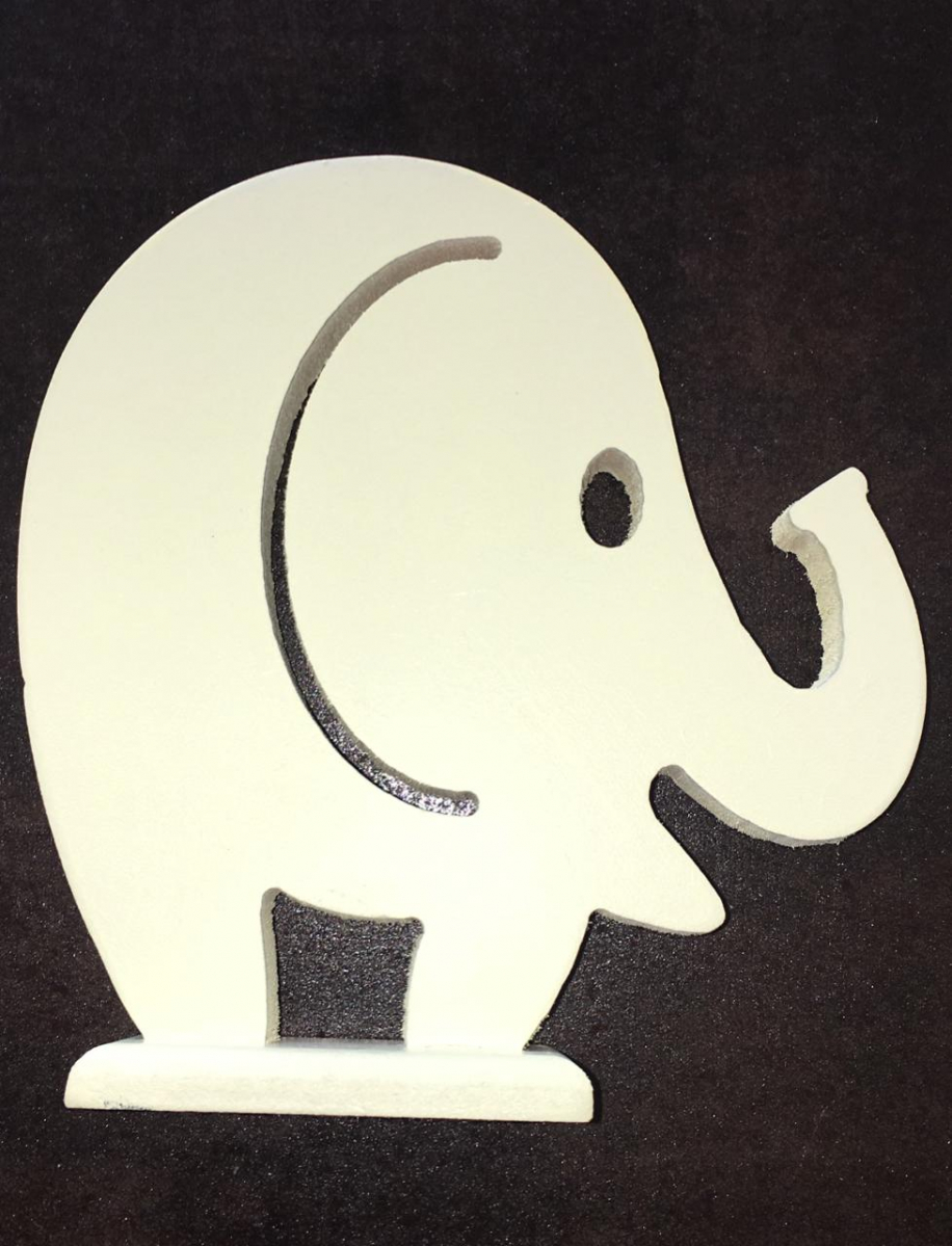Elefante Mdf M Amarelo - Boutique festa locações 