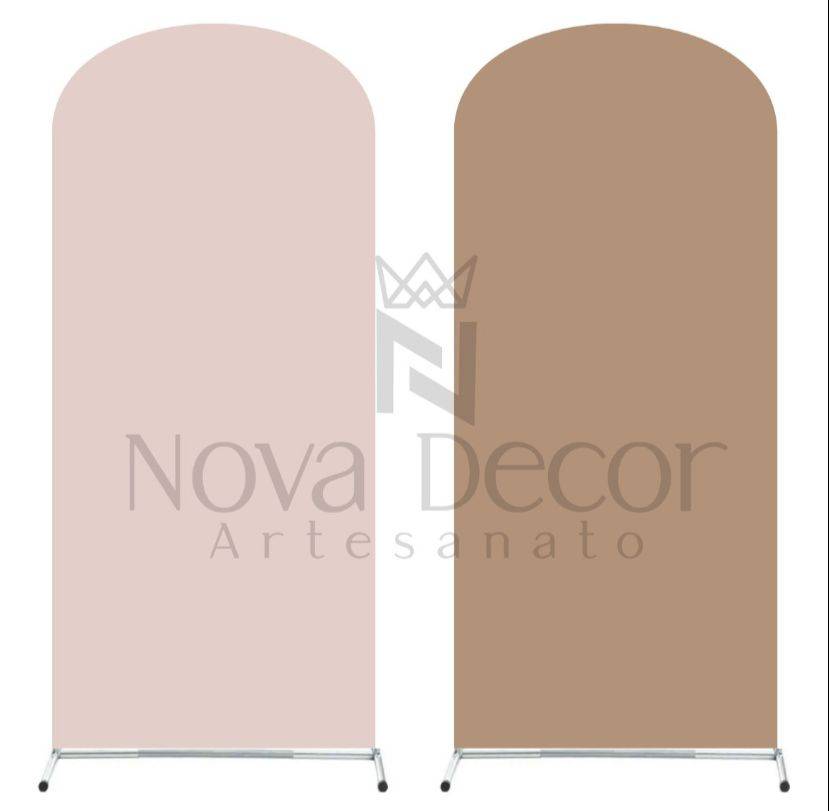 Capa Painel Romano Dupla Face Nude X Cappuccino - Boutique festa locações 