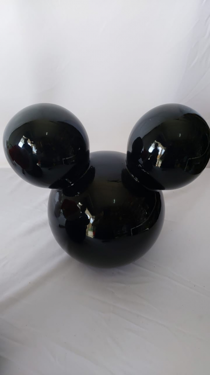 Cabeça Porcelana Mickey/Minnie Preta G - Boutique festa locações 