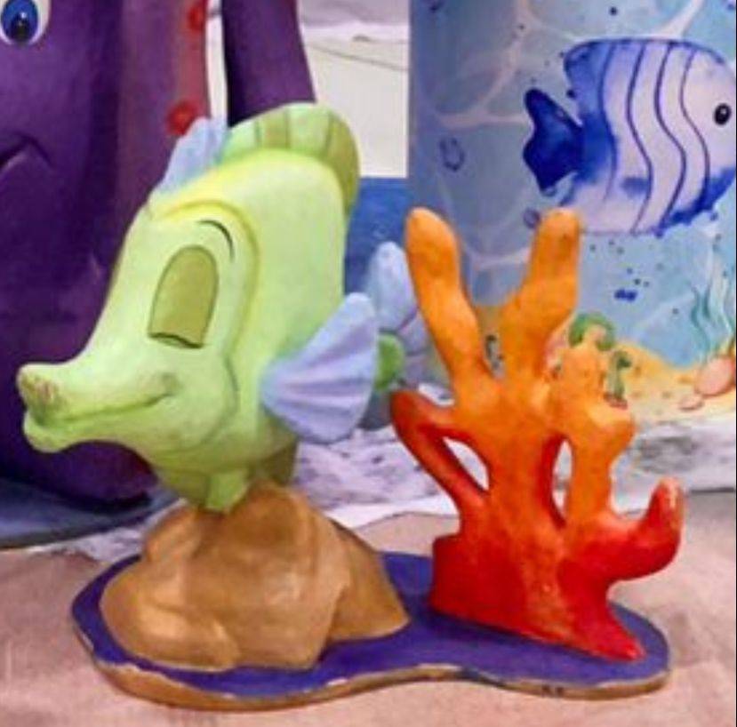 Peixe Verde Fibra Fundo Do Mar - Boutique festa locações 