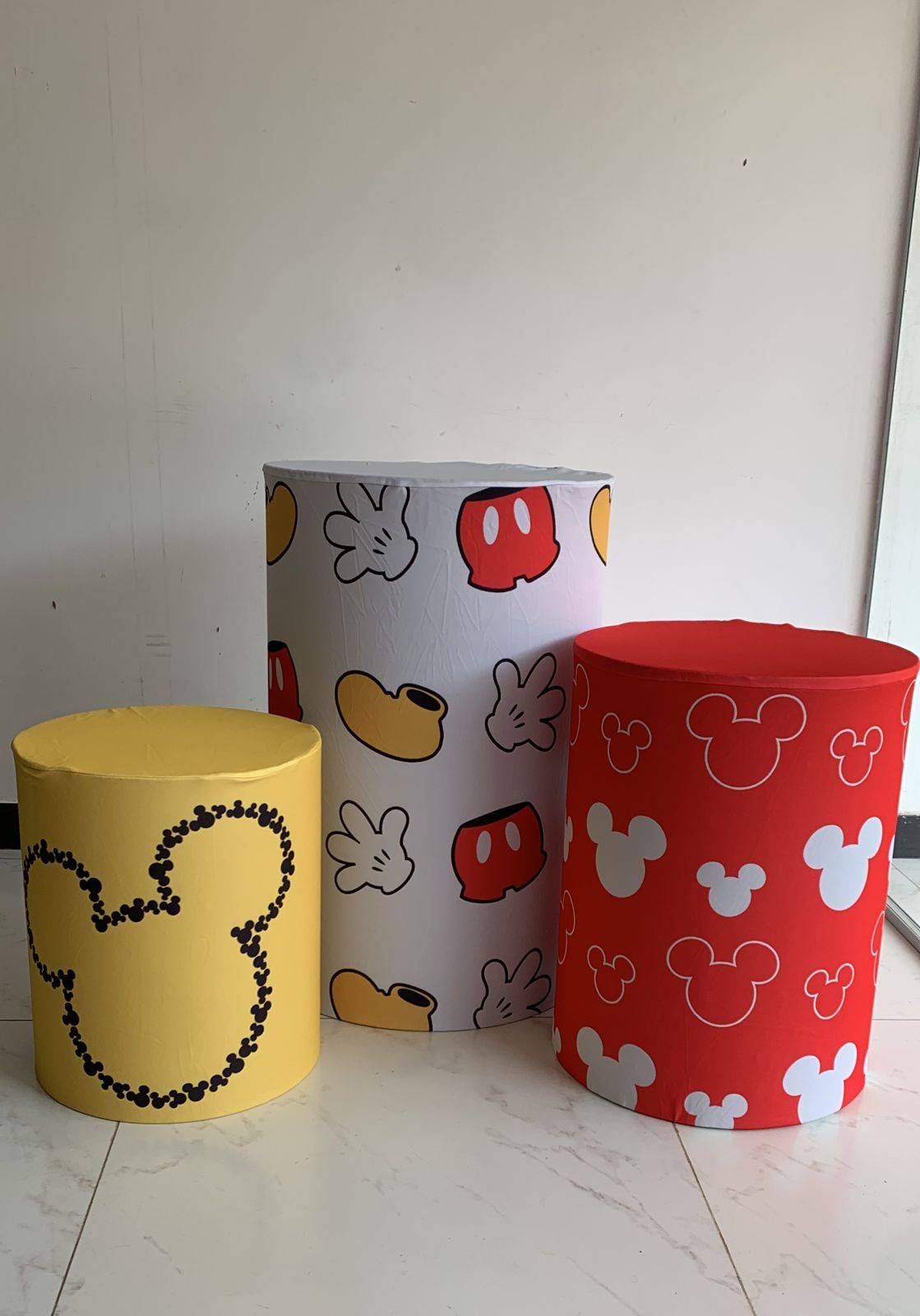 Trio Capa de Cilindro Turma Do Mickey - Boutique festa locações 