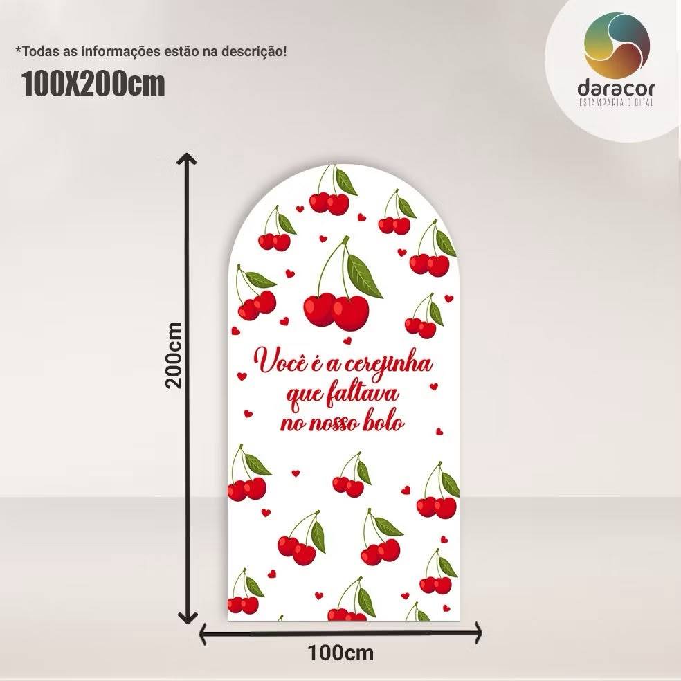 Capa Painel Romano Cereja/Cerejinha - Boutique festa locações 