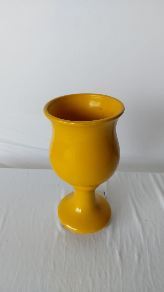 Vaso Amarelo Porcelana - Boutique festa locações 