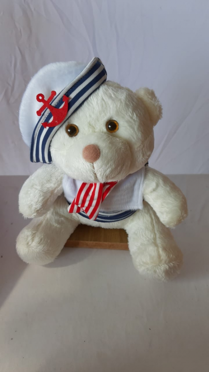 Urso Branco Marinheiro M - Boutique festa locações 