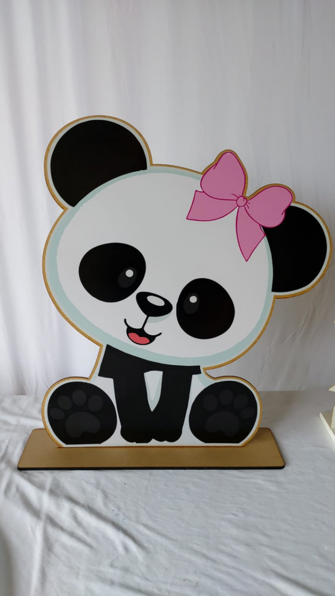 Display Urso Panda  Mdf - Boutique festa locações 