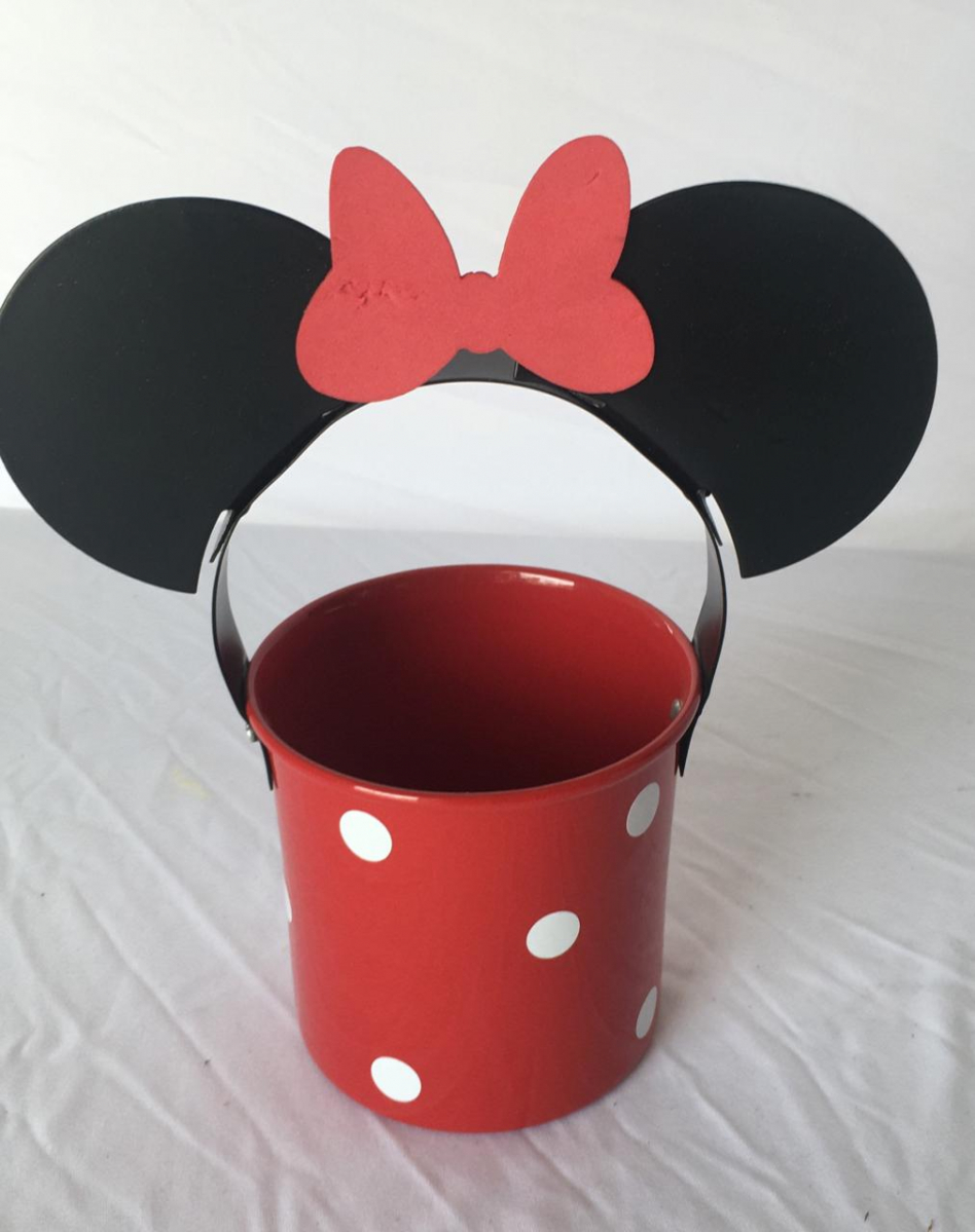 Cachepo Minnie Aluminio - Boutique festa locações 