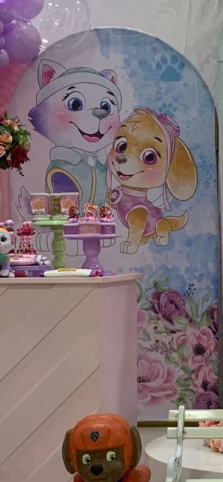 Painel Romano Skye E Everest - Boutique festa locações 