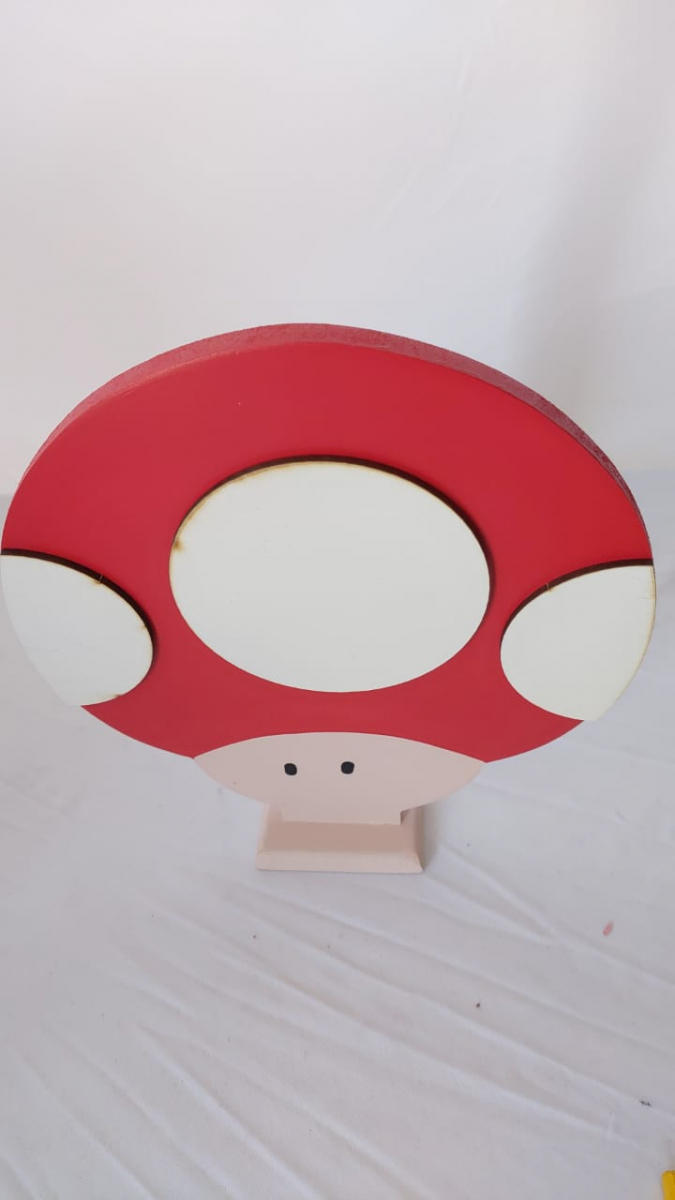 Cogumelo Vermelho Mario Mdf - Boutique festa locações 