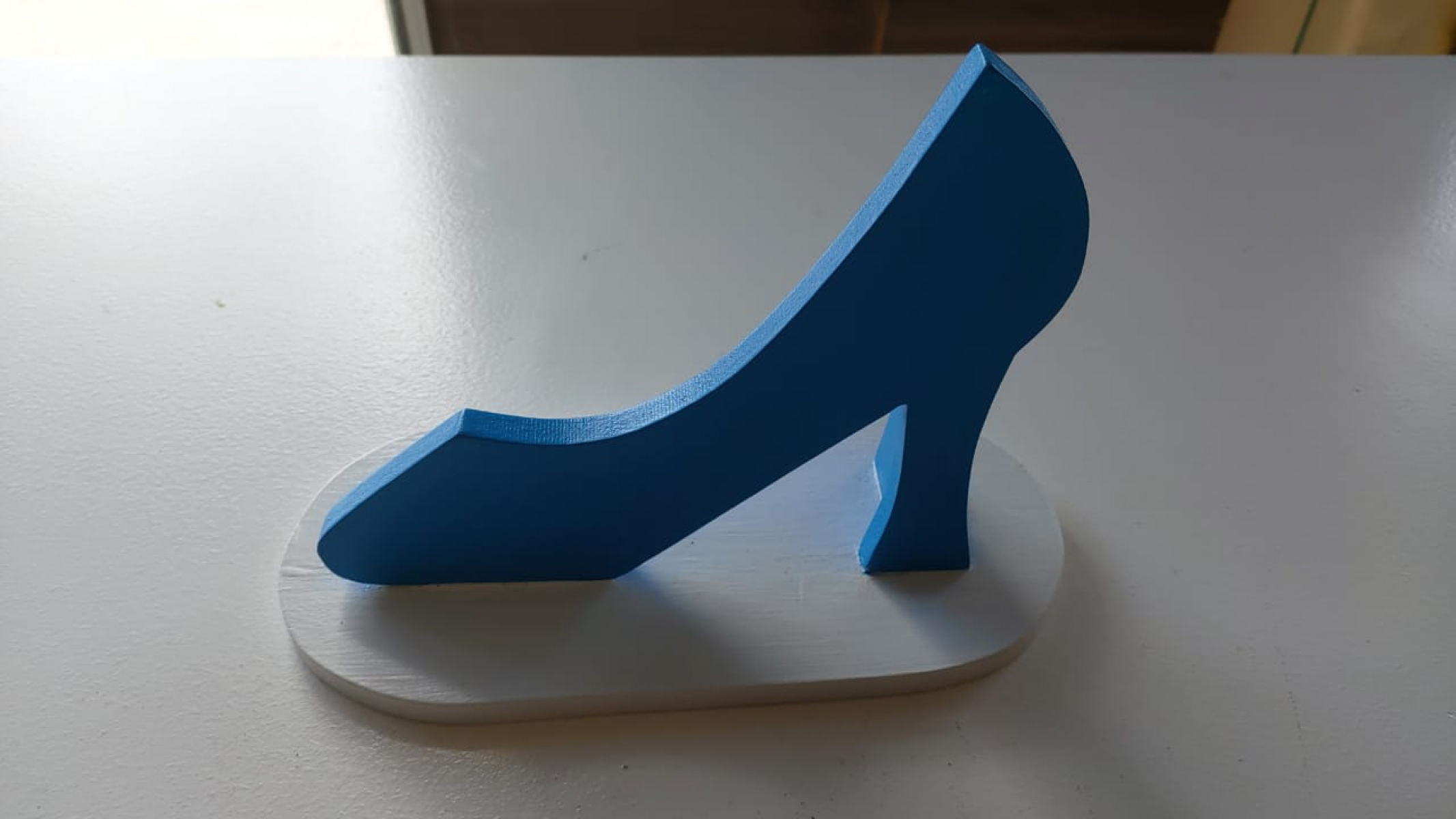 Sapato Azul  Cinderela Mdf - Boutique festa locações 