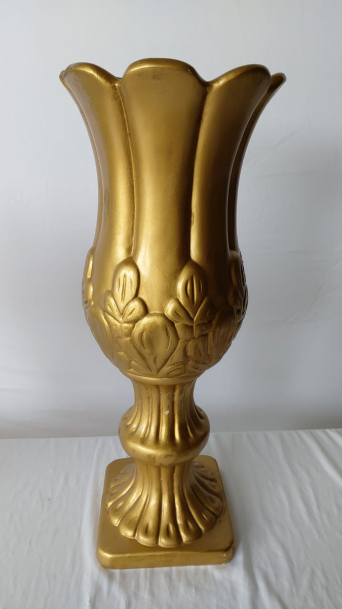Vaso de Flor Luxo Dourado - Boutique festa locações 