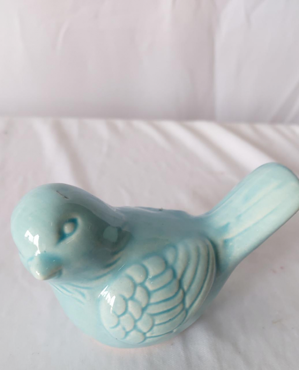 Passarinho Azul Candy Porcelana Jardim - Boutique festa locações 