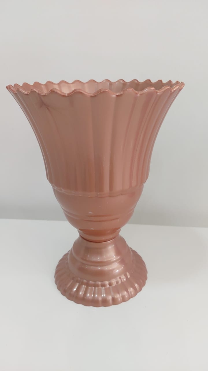 Vaso Rose Gold  de Plástico P - Boutique festa locações 