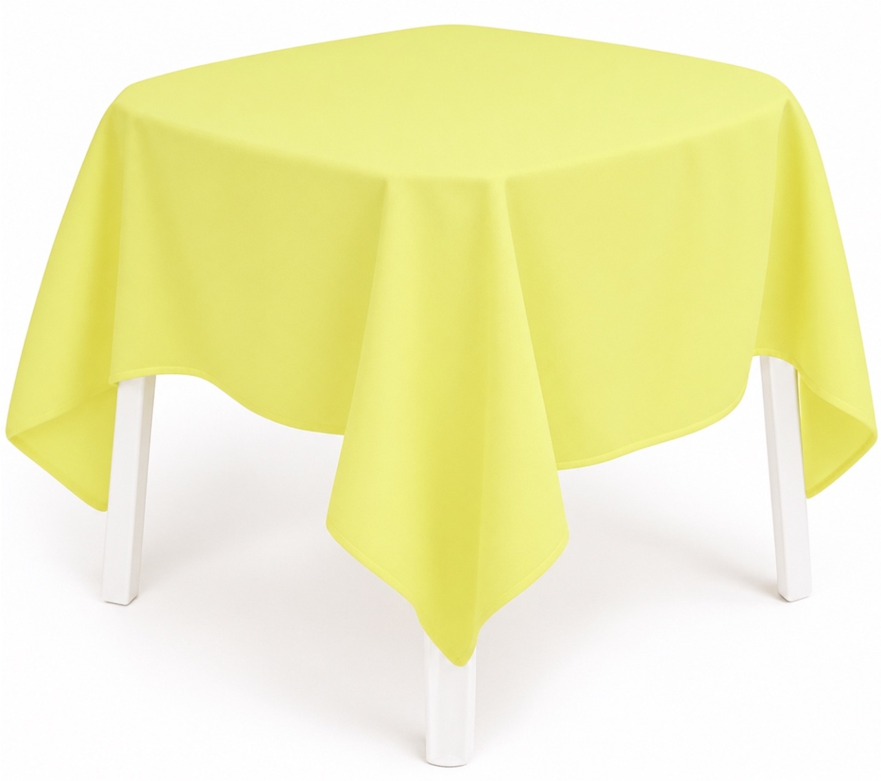 Forro de Mesa Quadrado 1,50X 1,50   Amarelo Candy - Boutique festa locações 
