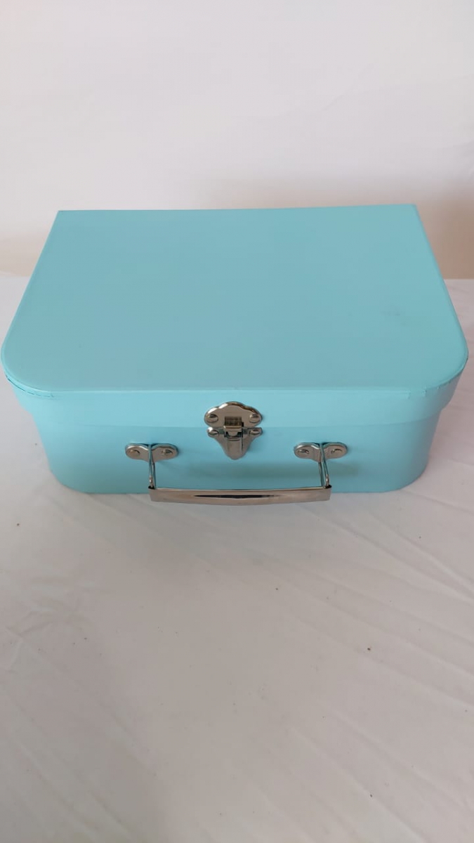 Maleta Lisa Azul Clara M - Boutique festa locações 