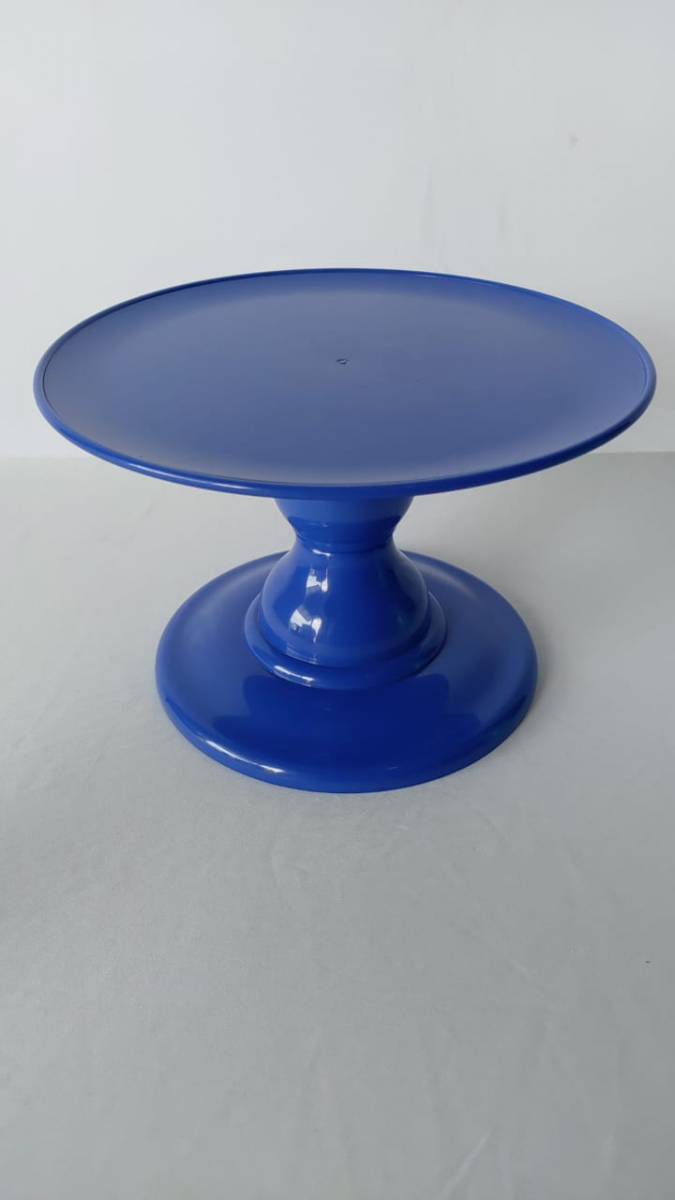 Bandeja Azul Royal Plástica Alta M - Boutique festa locações 