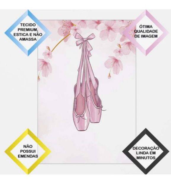 Capa Painel Lateral Sapatilha Bailarina - Boutique festa locações 