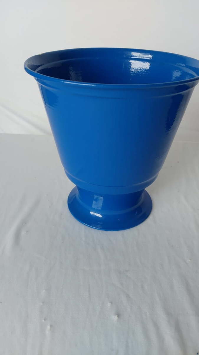 Vaso Azul Royal Alumínio P - Boutique festa locações 
