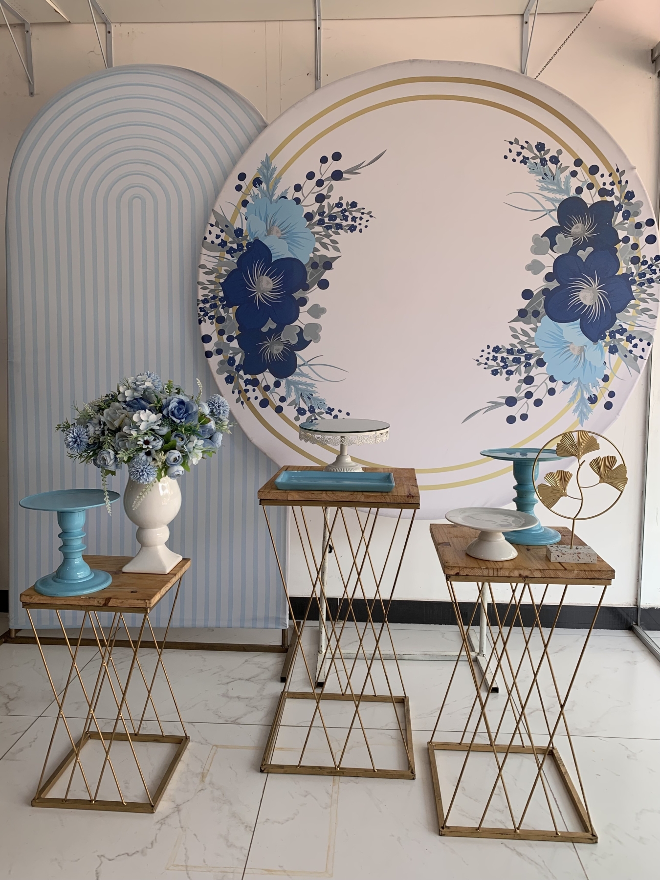 Adulto Floral Azul - Boutique festa locações 