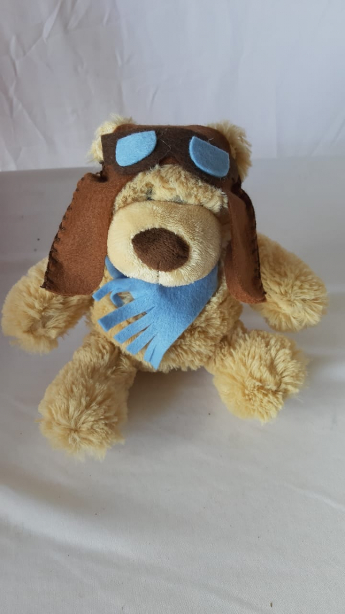 Urso Beje P Aviador - Boutique festa locações 