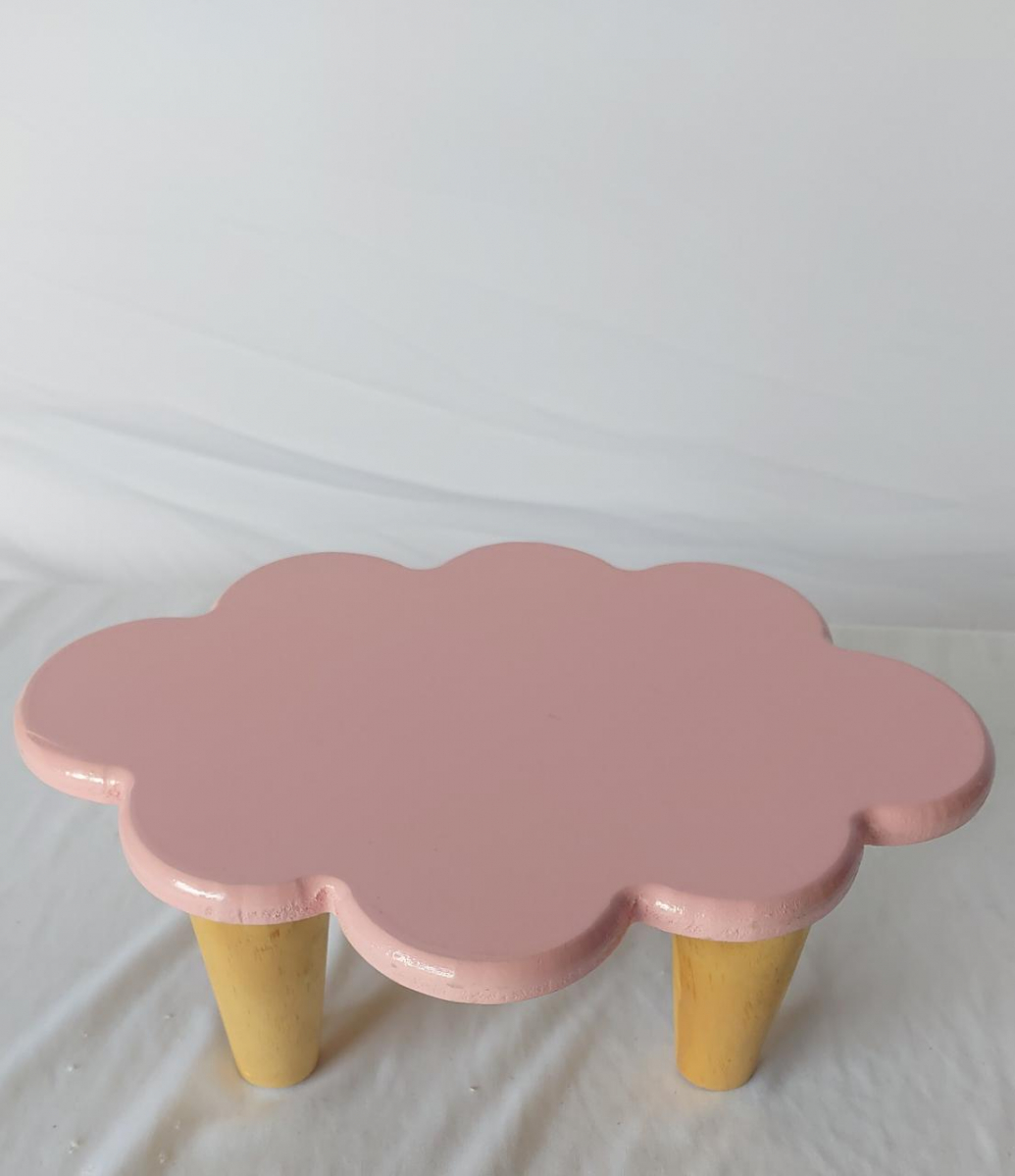 Bandeja Nuvem Rosa Pequena - Boutique festa locações 