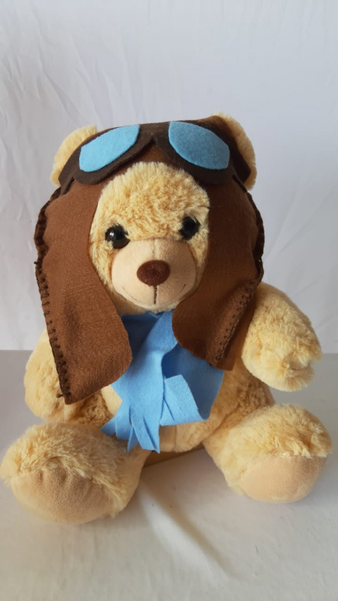 Urso Beje Aviador - Boutique festa locações 