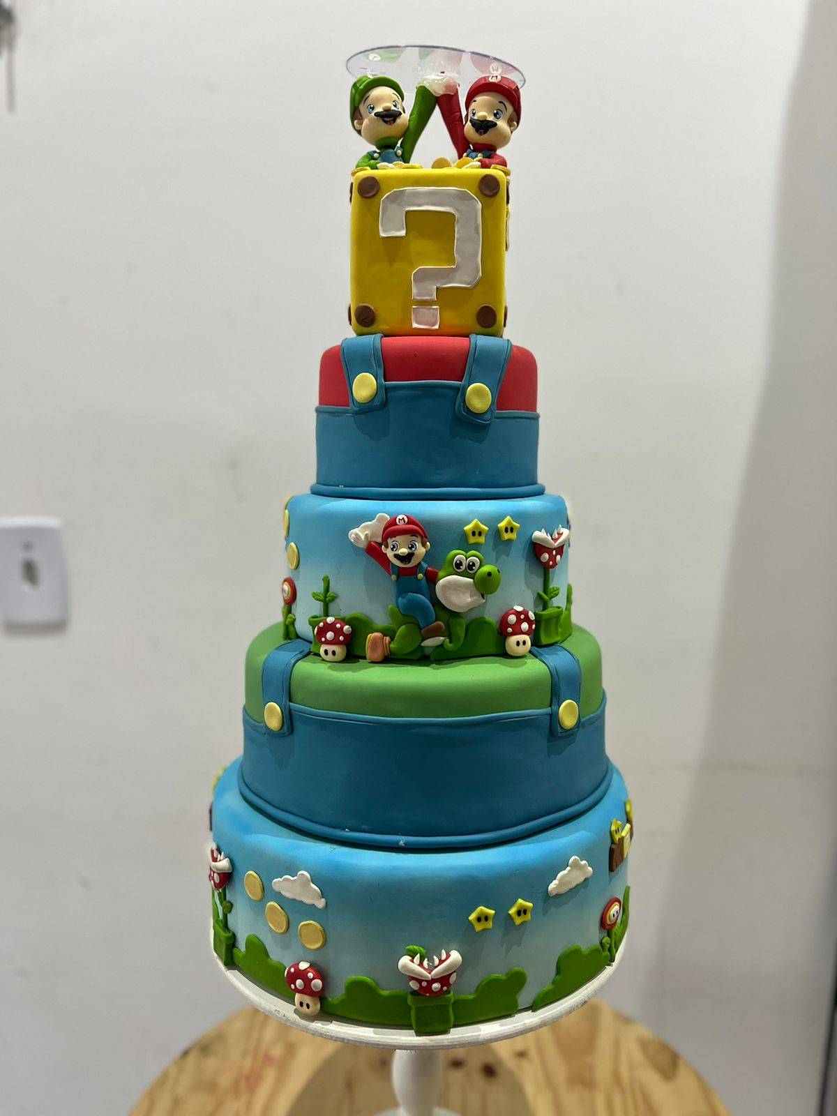 Bolo Fake Super Mario  Bros - Boutique festa locações 