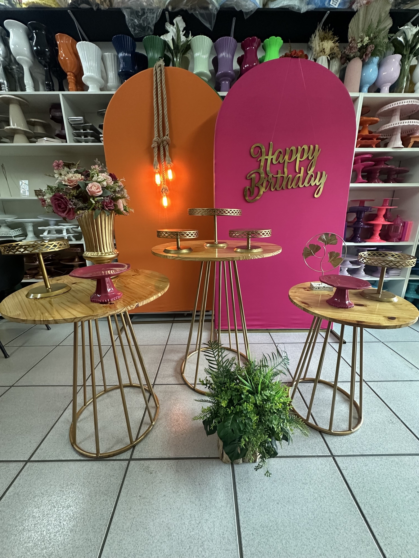 Adulto Pink Com Laranja - Boutique festa locações 