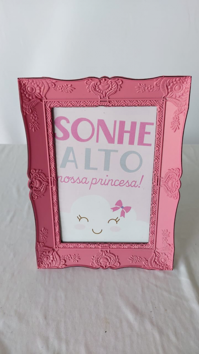 Porta Retrato Rosa - Boutique festa locações 