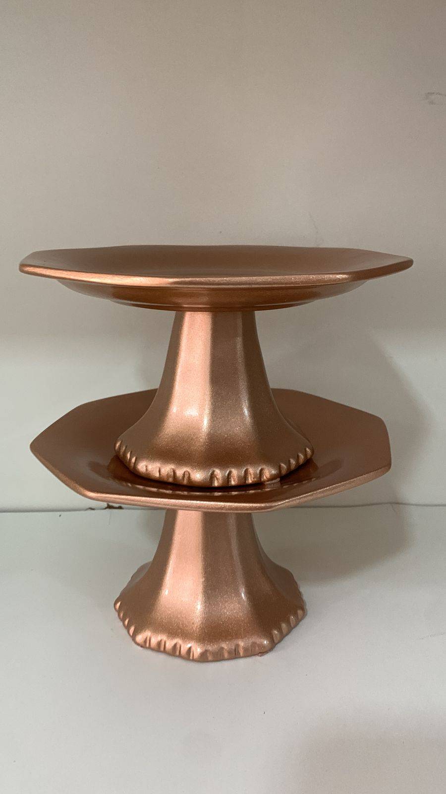 Bandeja Rose Gold Chanfrada P - Boutique festa locações 