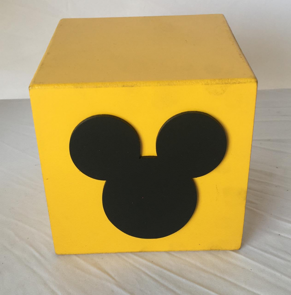 Cubo Amarelo Cabeça Do Mickey - Boutique festa locações 