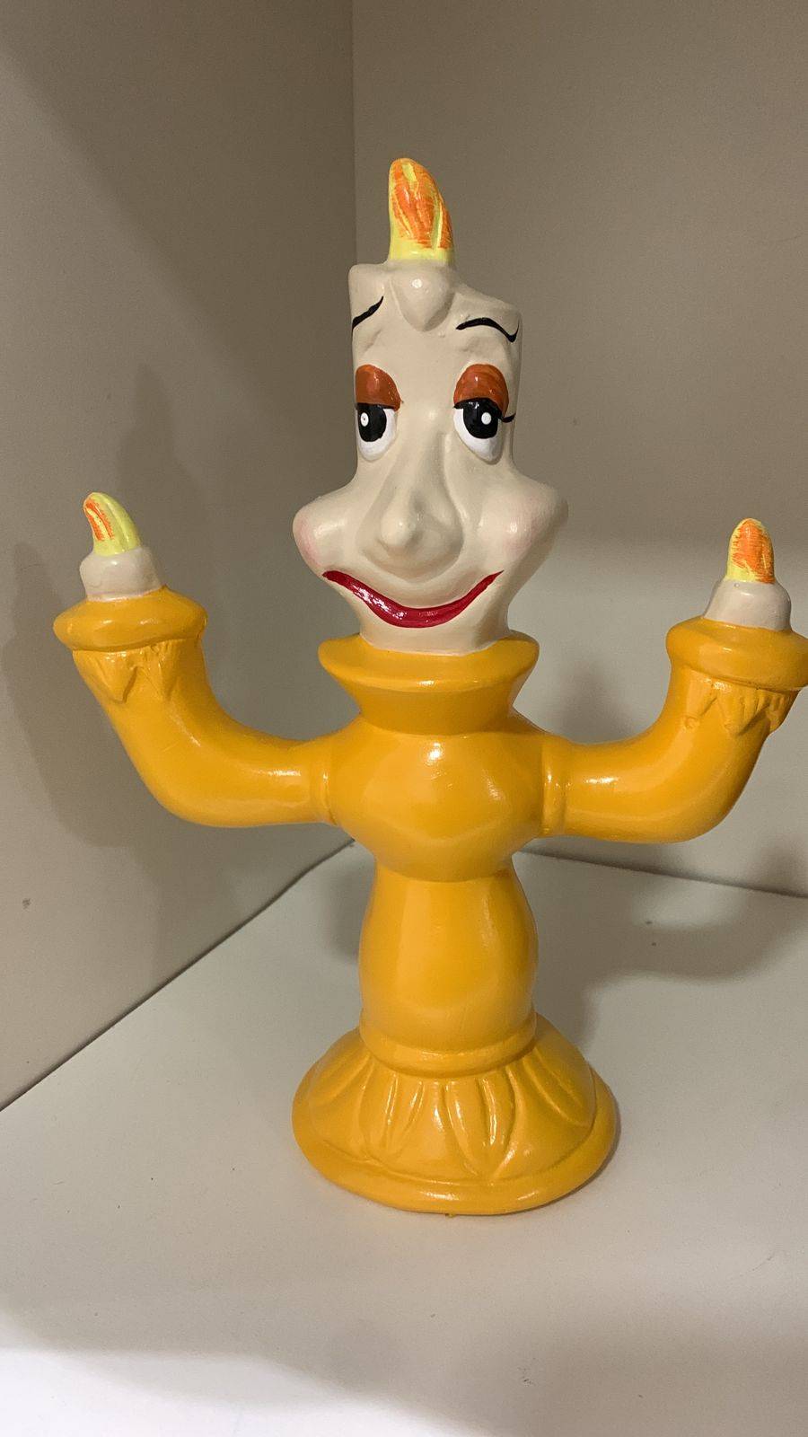 Castiçal Porcelana Bela E A Fera - Boutique festa locações 