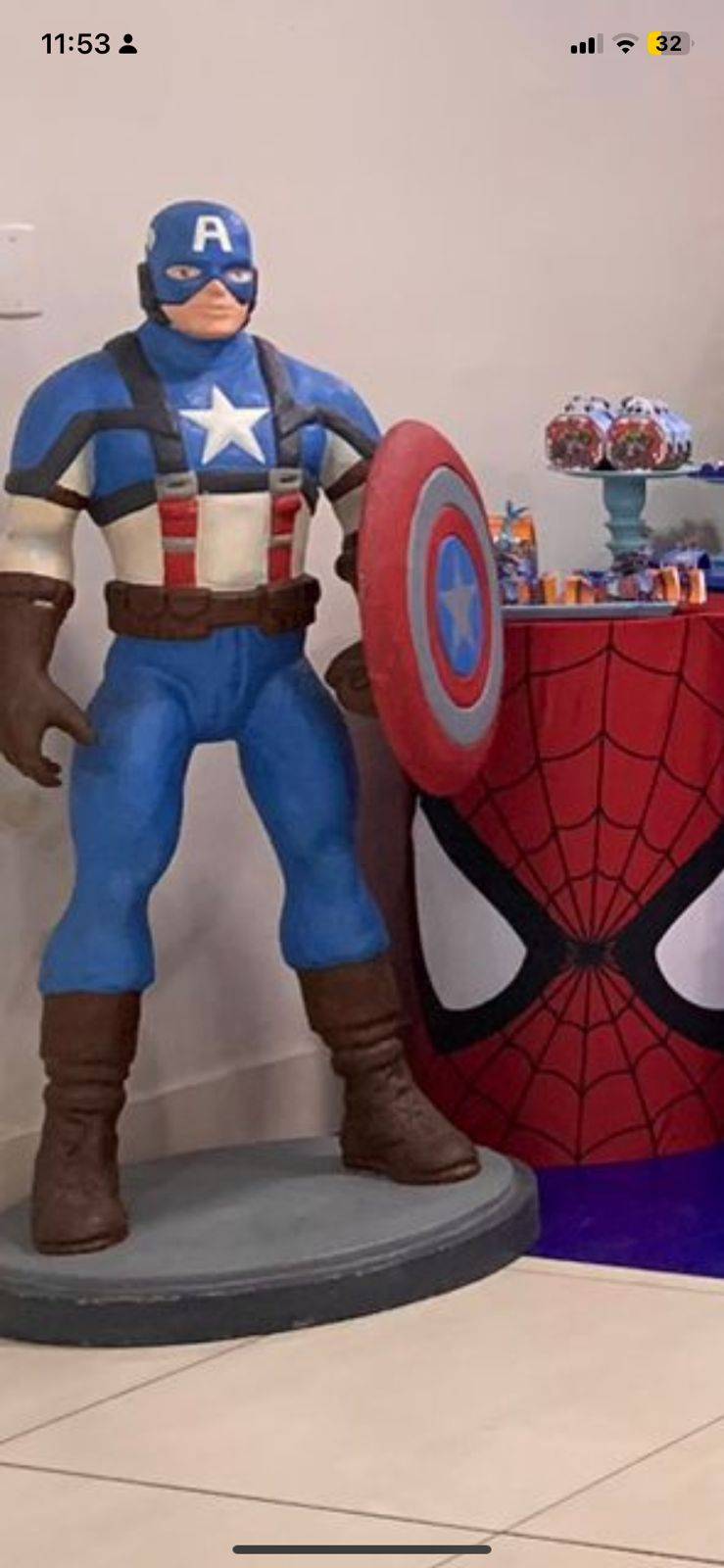 Capitão América Fibra Vingadores - Boutique festa locações 