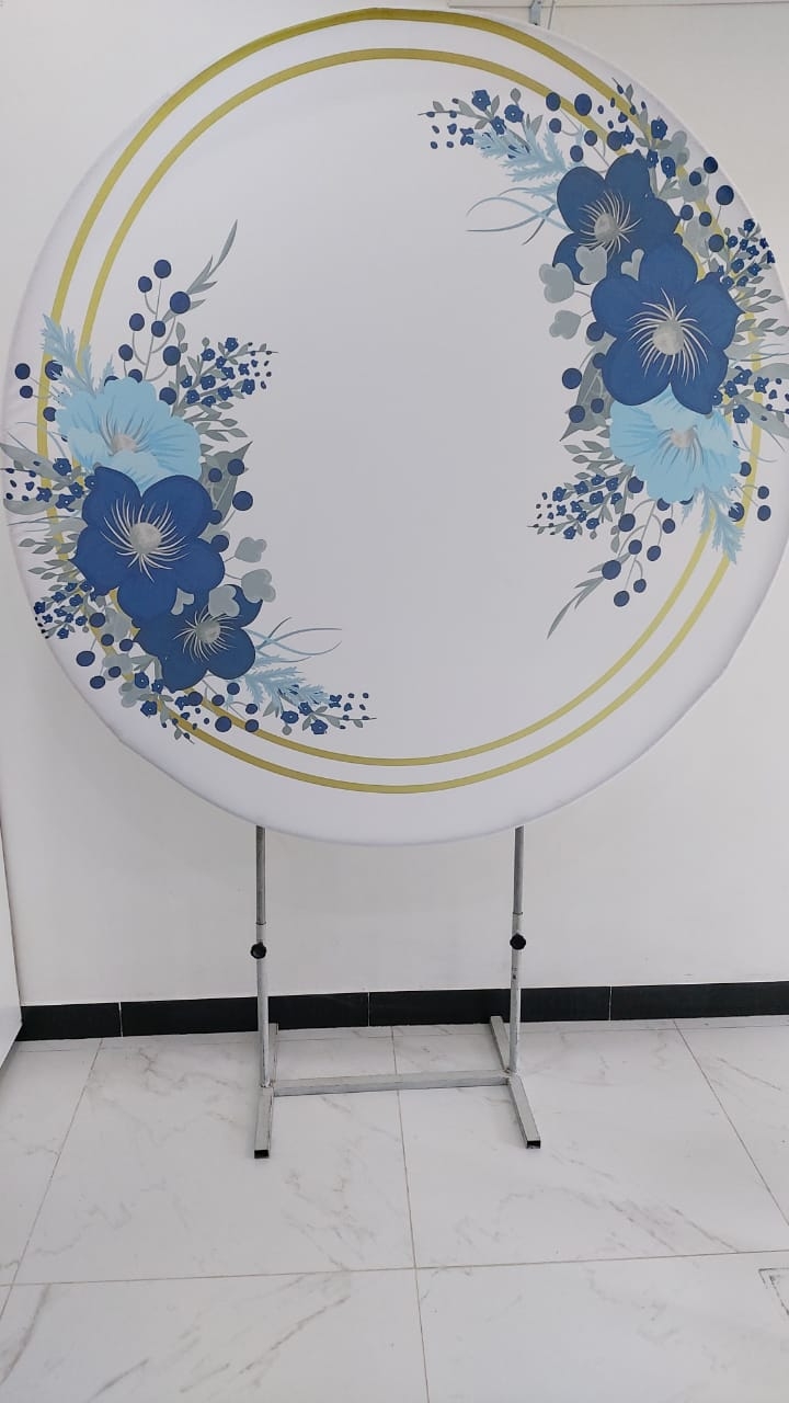 Capa Painel Floral Azul 1,50M - Boutique festa locações 
