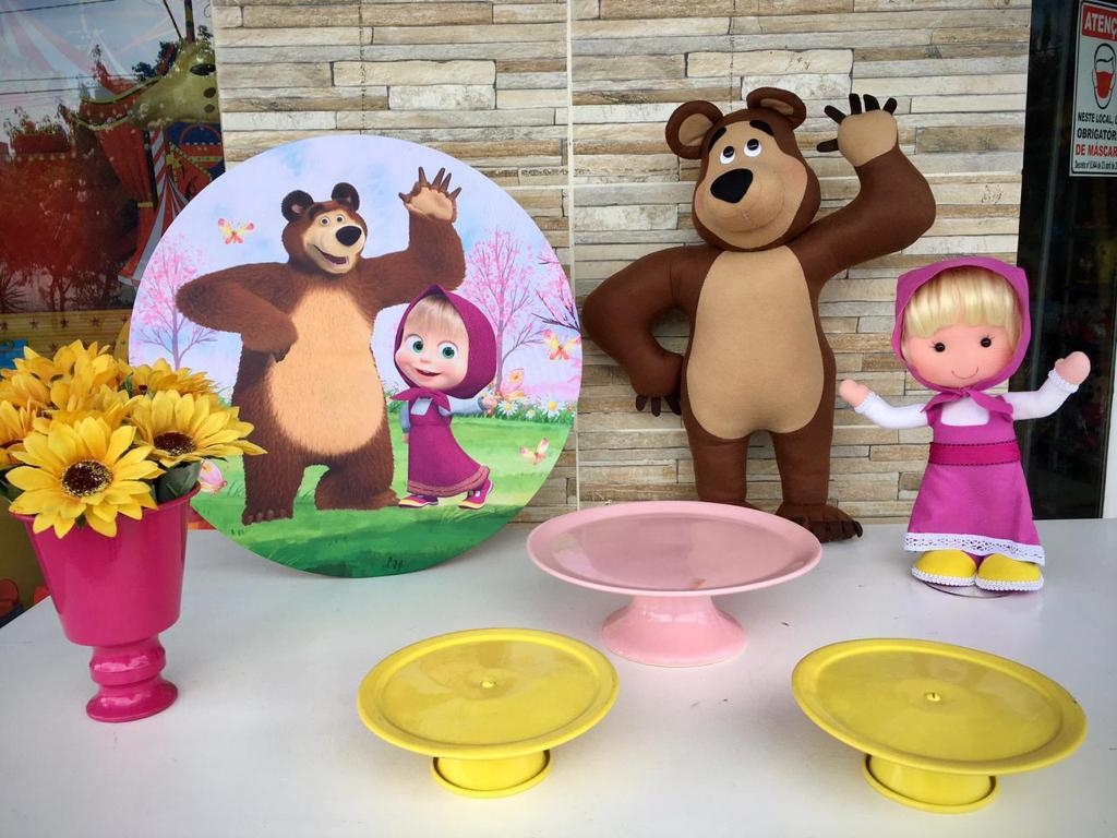 Kit Mesa/Masha O Urso - Boutique festa locações 