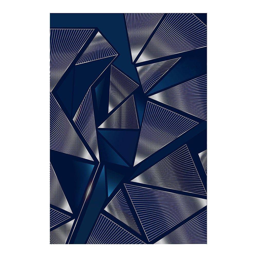 Painel Lateral Retangular Formas Geométricas Azul E Prata - Boutique festa locações 